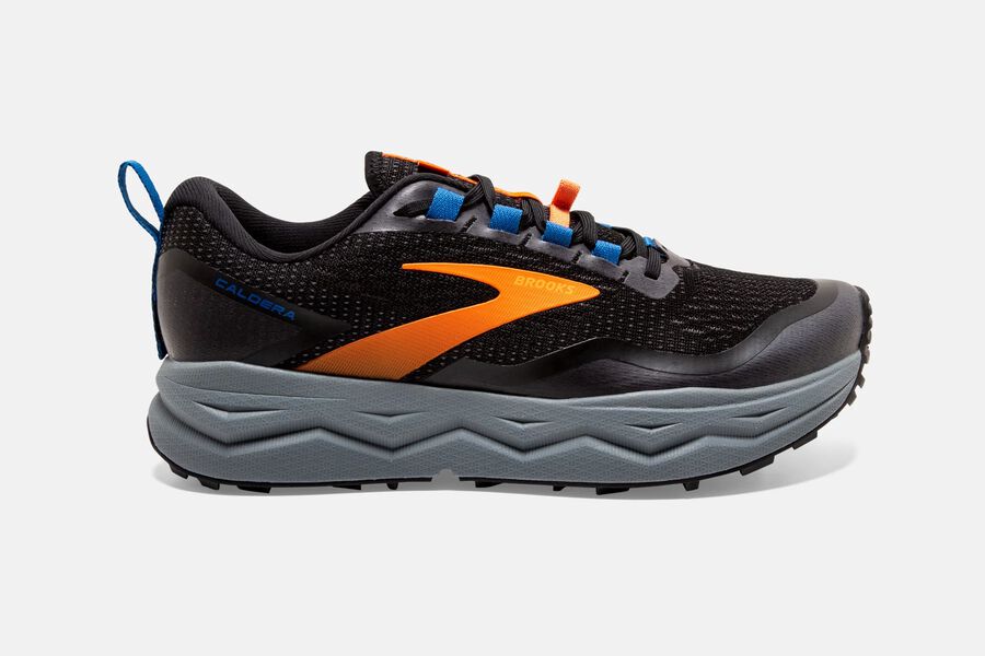 Brooks Caldera 5 Trail Running Shoes - Mens - Black/Orange - PS0695438